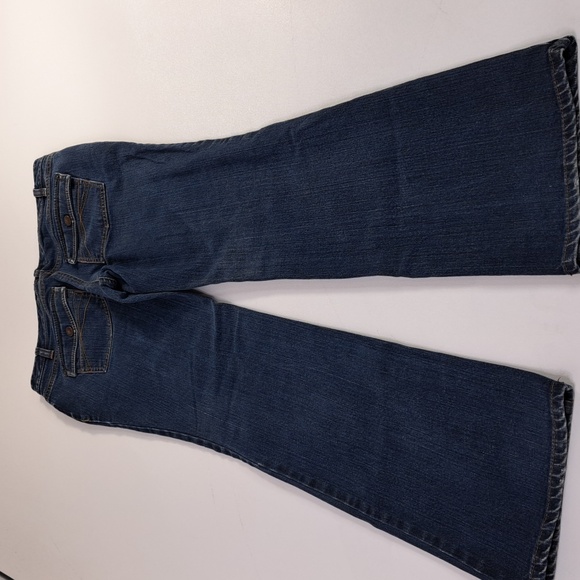 Loft Curvy Boot Blue Jeans Size 6 Snap Back Pockets - Picture 11 of 16